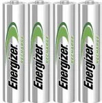 Energizer Recharge Universal, įkraunama baterija, AAA, &scaron;arminė, 4 vnt., 500 mAh, žalia, sidabrinė