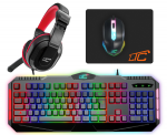 Rinkinys komputerowy žaidimams LTC 4w1 - myszka, klaviatūra, podkładka, ausinės