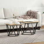&Scaron;oninių staliukų komplektas 2 pcs Sonoma ąžuolas