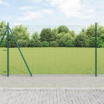 Tvora su stulpais Žalia 1,4 x 10 m Plienas ir PVC