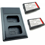 2x Sony NP-FW50 akumuliatorius 2000 mAh+ dvigubas pakrovėjas