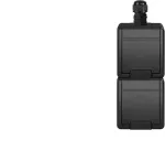 Elektro Plast Nasielsk 5052-67 AQUANT 2K dvigubas pavir&scaron;inis lizdas su įžeminimu 2x2P+Z vertikalus IP65 antracito spalvos 5052-67