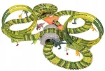 Mega lenktynių trasa 2 x 360 &deg; Loop Dino World Track 260 el.