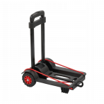 Keeeper Lengvai sulankstomas transportavimo vežimėlis, kurio keliamoji galia iki 50 kg, Mick 34x24,5x93,5cm, juodas
