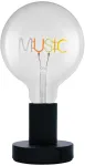 Stalo &scaron;viestuvas VINTAGE 1906 LETTER, E27, juodas, su 1,2W 100000K LED lempute