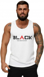 Vyri&scaron;ki baltos spalvos mar&scaron;kiniai be rankovių Black2
