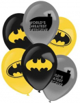 Usorteret Batman balloner, 6 stk