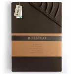 RESTILO AMBER fitted sheet, dark ruda, classic style, jersey material, 140&ndash;160 x 200