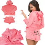 Pink &Scaron;ilta pižama su gobtuvu DreamHood Rožinė L BERIMAX moteri&scaron;ka, L dydis