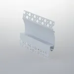 LED užglaistomas profilis su dangteliu ir užbaigimais TRIM, baltas, 2m
