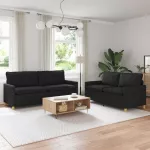 Sofa Sofos komplektas 2 vnt. Juoda Audinys