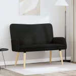 Dvita&scaron;kė sofa Juoda 115 x 61 x 87 cm Boucl&eacute;