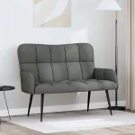 Dvita&scaron;kė sofa Tamsiai pilka 115 x 61 x 87 cm Audinys