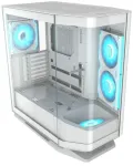 COUGAR Midi Tower korpusas, FV270 ARGB, baltas, Midi Tower, PC, baltas, ATX, CEB, EATX, micro ATX, Mini-ITX, metalas, plastikas, grūdintas stiklas, žaidimams