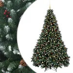 Dirbtinė žalia kalėdinė eglutė su žaisliukais 300 cm 300 LED