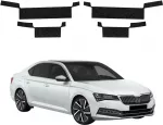 GrizzGlass Juoda techninė danga HeavyDuty Juodas slenksčiams, skirtiems Skoda Superb 3 Liftback (2019-2023) [4w1] (GRZ20412)