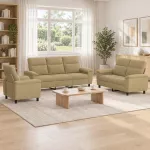 Sofa Sofos komplektas 3 vnt. &Scaron;viesiai rudas Audinys