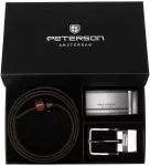 Vyri&scaron;kas odinis dvipusis diržas su 2 sagtimis Peterson G328