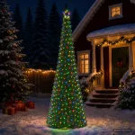 LED blizganti kalėdinė eglutė su pagrindu EKENAS 300 cm 475 LED