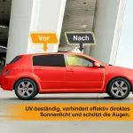 Figarge galinė automobilio apsauga nuo saulės, 2 vnt., apsauga nuo saulės &scaron;oniniams langams, skydelis nuo saulės su užtrauktuku, dvigubos apsaugos efektas, sumažina kar&scaron;tį ir uv spinduliuotę, tinka daugumai automobilių