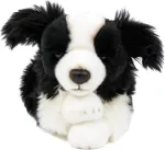 Nerd Hunters Mink&scaron;tas &scaron;uo "borderkolis" 30 cm, juodai baltas pliu&scaron;inis žaislas