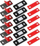 Jiayi magnetiniai fiksatoriai spintelėms, stiprūs magnetai, 6 vnt., durų magnetai, lipnūs stalčiai, magnetiniai baldai durims, magnetiniai spintelių magnetai spintelėms, durims, baldų magnetai, baldų magnetinis durų pritraukėjas, juodi
