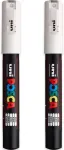 Posca Pc-1m spalvoti markeriai - 0.7mm galiukas - balti dažai - 2 vnt pakuotė