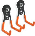 Fpmyb magnetiniai kabliukai, itin stiprūs 43 mm storio magnetai su kabliukais, magnetiniai kabliukai virtuvei, garažui, &scaron;aldytuvui, užuolaidoms, klasei, kepsninei, įrankiams (oranžiniai, 2 vnt.)