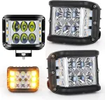2vnt Galingas darbo žibintas halogeninis panelis 12v 24v 60w ledbar 12led cube Ip67