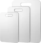 Astraglam Titan pjaustymo lentų rinkinys 25 x 15 cm - auk&scaron;čiausios kokybės titano pjaustymo lenta - auk&scaron;tos kokybės akmens pjaustymo lentos modernioms virtuvėms - nerūdijančio plieno metalas