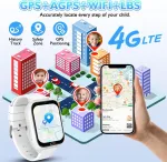 Moonkids i&scaron;manusis laikrodis vaikams, 4g i&scaron;manusis laikrodis vaikams su gps ir telefonu, vandeniui atsparus i&scaron;manusis laikrodis vaikams su skambinimo funkcija, vaizdo skambučiais, studentams, dovana