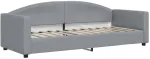 Lova Sofa, &scaron;viesiai pilkos spalvos, 80x200cm, audinys