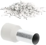 Kalitec Ae1618ws izoliuotos vielos galinės movos 16.0 mm&sup2; 18 mm ilgio baltos I Pagaminta Vokietijoje I Pramoninė kokybė Pakuotė 100 vnt.