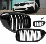 Grotelės M5, buferio inkstai, skirtos Bmw G30 G31 2017-2020 Prie&scaron;liftinis Juodas Blizgesys