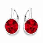 Diamond Sky Jewelry Sidabriniai auskarai moterims DiamondSky &bdquo;Clarice (Scarlet)&bdquo; su Swarovski kristalais