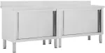 Darbastaliai su durimis, 2vnt., 240x50x(95-97)cm, plienas