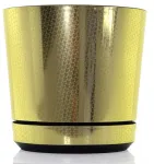 32 Auksinis Art Deco Didelis vazonas 19 L Vazonas su padėkliuku palmei, monstera