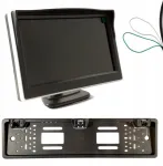 Automobilinis 5 colių monitorius + atbulinės eigos kamera su parkavimo jutikliais, rinkinys