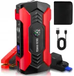 Powerbank jump starter 10000 mah automobilio paleidėjas + gnybtai laidai