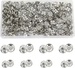 Betterjonny 200 rinkinių siuvimo spaudžių, 12 mm ir 10 mm metalinės spaudės, skirtos siūti drabužius, sidabrinės