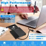 Vemfay i&scaron;orinis dvd įrenginys, cd dvd ra&scaron;ytuvas, i&scaron;orinis usb 3.0 type-c cd dvd +/-rw optinis įrenginys su sd/tf kortelių skaitytuvu, ne&scaron;iojamas rw ra&scaron;ytuvas, įrenginio grotuvas, skirtas win11/10/8/7/xp, linux, mac os, vista