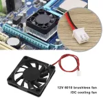 Ecsing 6010 be&scaron;epetėlinis au&scaron;inimo ventiliatorius su alyvos guoliu 60x60x10mm dc 12v kompiuterio cpu au&scaron;inimo ventiliatoriui 2 kontaktų korpuso ventiliatoriaus 4 vnt. pakuotė