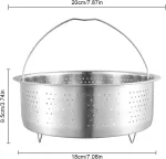 Garų puodas Garų puodo įdėklas, nerūdijančio plieno, 20 cm