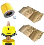 10x Dulkių siurblio mai&scaron;eliai + filtras Karcher Wd3 Mv3 Wd2