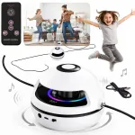 Elektrinė interaktyvi &scaron;okdynė su nuotolinio valdymo pultu, "Bluetooth", skaitikliu ir greičio valdymu, balta