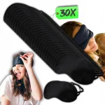 30x akių rai&scaron;tis miegui, juoda pritemdanti unisex satino kaukė