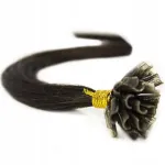 Matrix Modern-hair plaukai su keratinu, sruogos 100% natūralūs su žvyneliais, keratinas 50 cm, tamsiai rudi 2