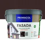 Primacol Fasada Eco Matiniai fasadiniai dažai tamsiai ruda spalva 9l