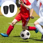 2 poros futbolo blauzdų apsaugų, mažos futbolo blauzdų apsaugos, mini blauzdų apsaugos vyrams, moterims, berniukams, mergaitėms, suaugusiems, blauzdų apsaugos, 8 x 5 cm