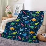 Dinosaurų mink&scaron;tas pledas, vaiki&scaron;kas dinozauras, mink&scaron;tas flanelinis, mink&scaron;tas vilnos pledas, vaiki&scaron;kas mink&scaron;tas pledas, mikropluo&scaron;to sofos pledas, dinozaurų pledų dovanos (mėlynas dinozauras, 130 x 150 cm)
